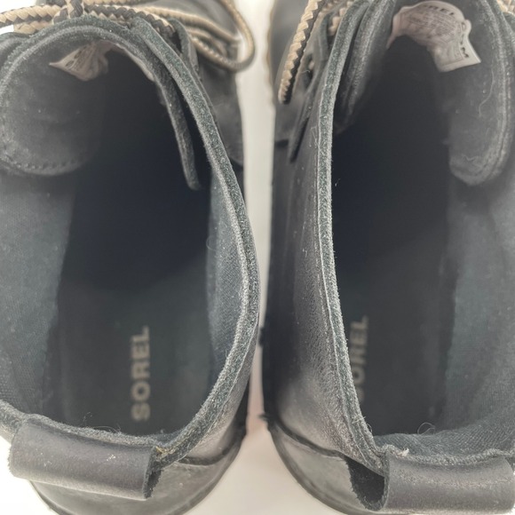 Sorel Out N About Womens Black Duck Boots Leather Waterproof NL2133-012 Size 8 - Picture 8 of 15